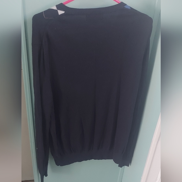 ! Cashmere Silk Argyle V-neck sweater large Banana Republic - Picture 2 of 6